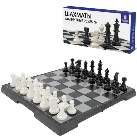 Шахматы магнитные ХИТ классические, доска 25х25 см, ЗОЛОТАЯ СКАЗКА