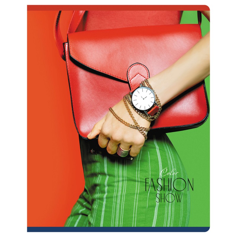 Тетрадь 48л., А5, клетка BG Fashion show, глянцевая ламинация