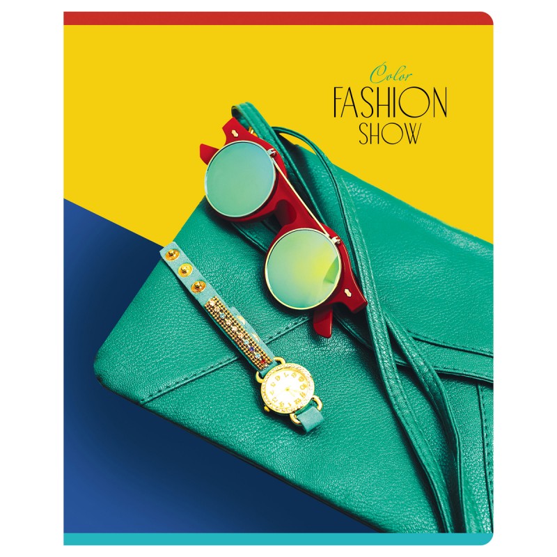 Тетрадь 48л., А5, клетка BG Fashion show, глянцевая ламинация