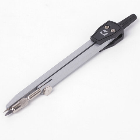 Готовальня BRAUBERG "Architect", 3 предмета: циркуль 135 мм, рейсфедерная вставка, грифель