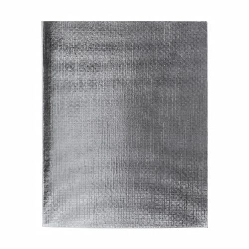 Тетрадь 96л.лин.скрепка Hatber, "Metallic Серебро",бумвинил