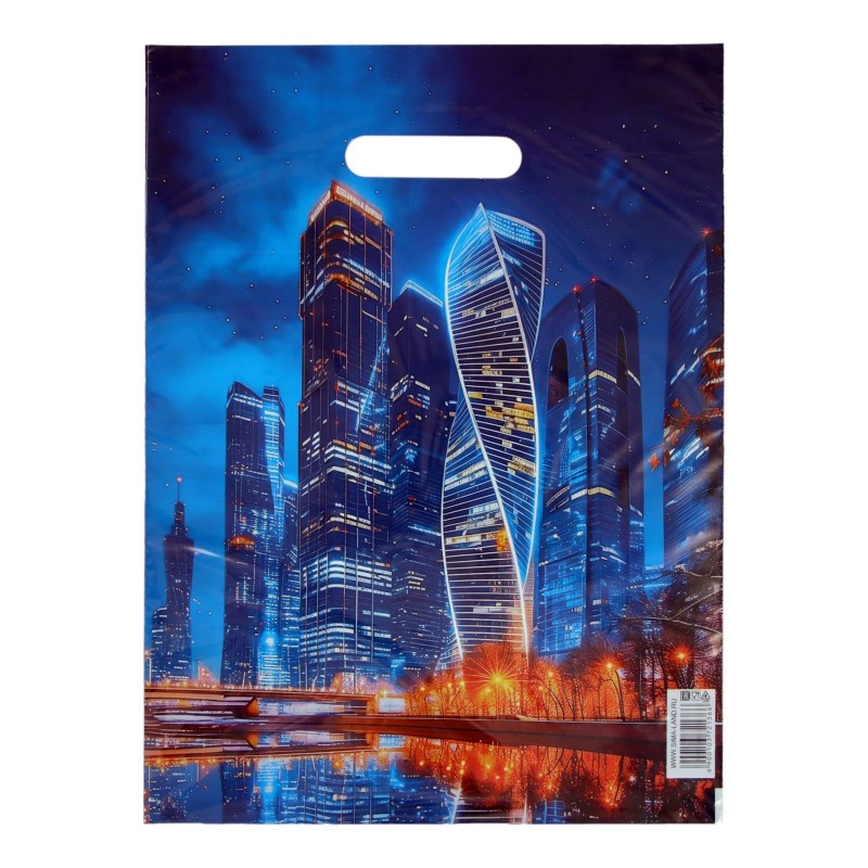 Пакет подарочный «Москва», полиэтиленовый с вырубной ручкой, 30×40 см 50 мкм