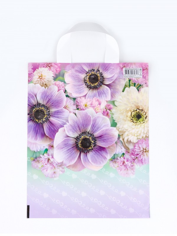 Пакет «Анемона», полиэтиленовый с петлевой ручкой, 35×28 см, 55 мкм