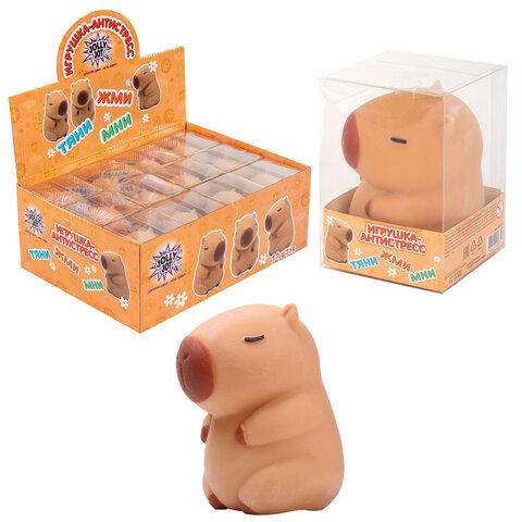Игрушка-антистресс "КАПИБАРА", 10 см, дисплей, JOLLY JOT (ДЖОЛЛИ ДЖОТ)
