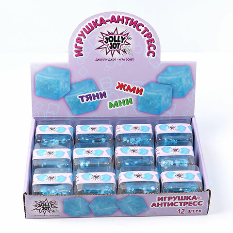 Игрушка-антистресс "КУБИК ЛЬДА", 5 см, дисплей, JOLLY JOT (ДЖОЛЛИ ДЖОТ)