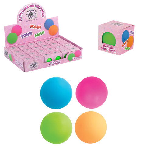 Игрушка-антистресс "ШАР", 4 см, ассорти 4 цвета, дисплей, JOLLY JOT (ДЖОЛЛИ ДЖОТ)