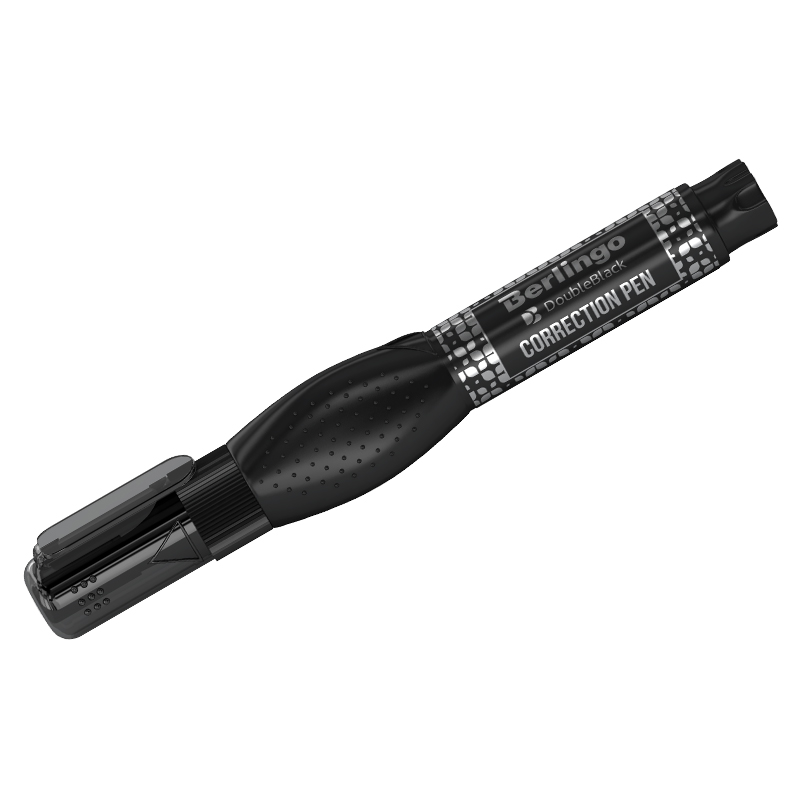 Корректирующий карандаш Berlingo "Double Black", 08мл, металлический наконечник