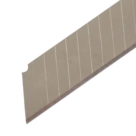 Лезвия для ножей 18 мм STAFF, комплект 10 шт., толщина лезвия 0,38 мм, в пластиковом пенале