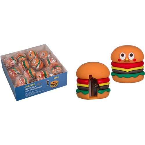 Точилка пластиковая deVente "Hamburger" 1 отверстие