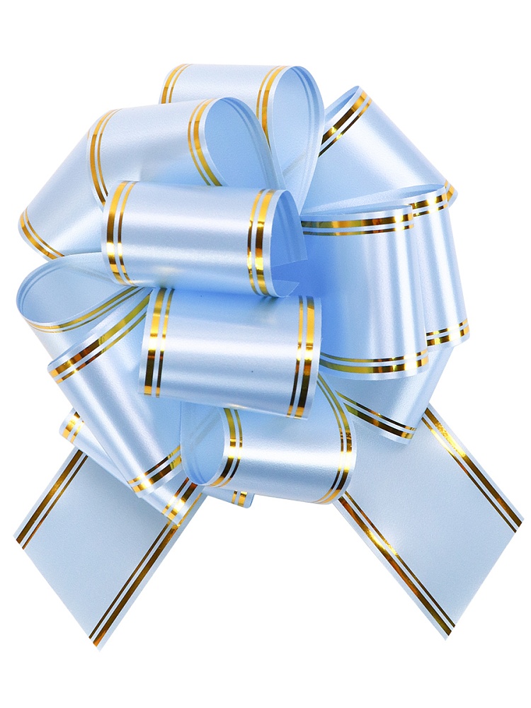 Бант-шар Золотое сечение, 5 см, голубой БЛ-6492
