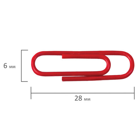 Скрепки STAFF, 28 мм, цветные, 100 шт., в картонной коробке