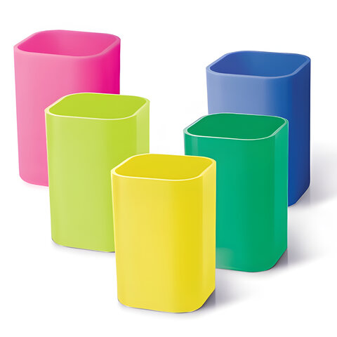 Подставка-органайзер (стакан для ручек), 5 цветов ассорти