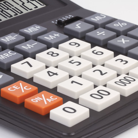 Калькулятор настольный STAFF PLUS STF-333 (200x154 мм), 14 разрядов, двойное питание