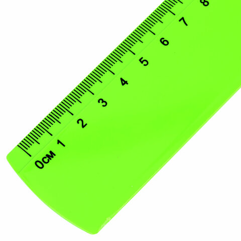 Линейка пластиковая 40 см ПИФАГОР, неоновая, ассорти