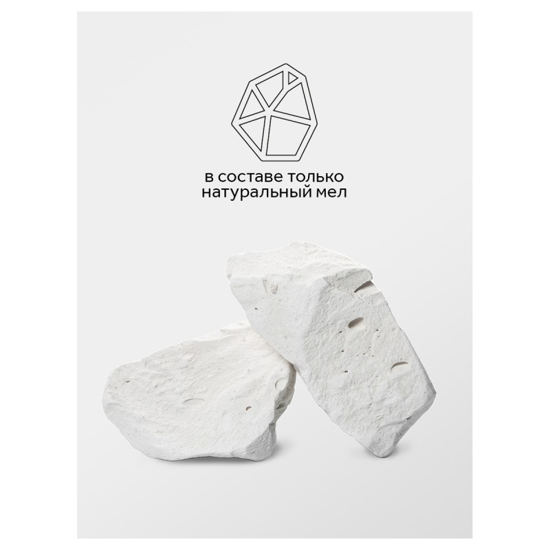 Мелки школьные Гамма, белые, 100шт., мягкие, квадратные, картонная коробка 2308193 ПОШТУЧНО