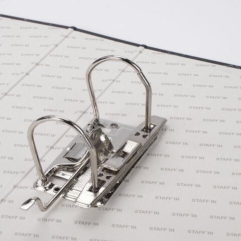 Папка-регистратор STAFF "EVERYDAY" с мраморным покрытием, 70 мм, с уголком, черный корешок