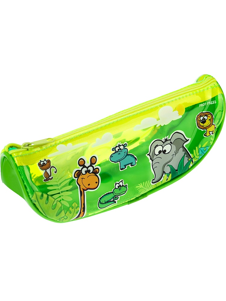 Пенал-косметичка ЗАБАВНЫЕ ЗВЕРЮШКИ (ПН-4914) с печатью, силикон, полиэстр 210х75х55мм