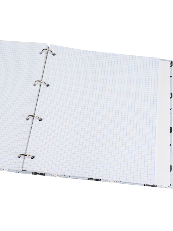 Тетрадь КЛЕТКА 100л. НАДПИСИ НА ЦВЕТНОМ (100-2548) (на кольцах)