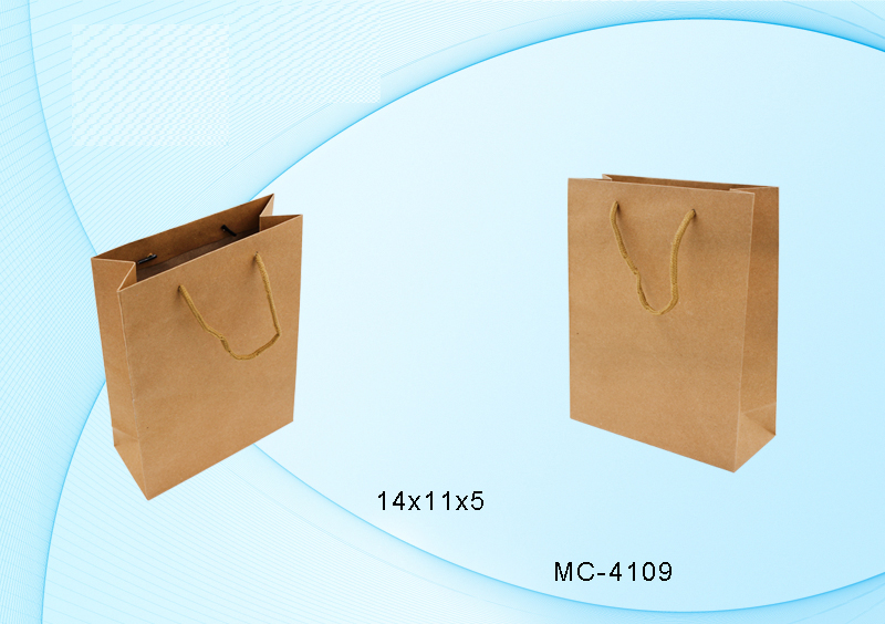 Подарочный крафт пакет,без рисунка,размер 14*11*5 см.МС-4109