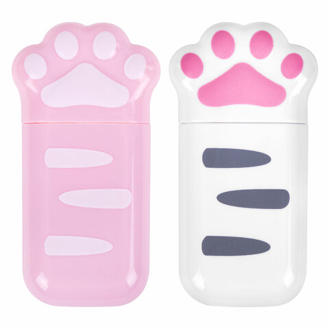 Корректирующая лента BRAUBERG KIDS ЛАПКИ, 5 мм х 6 м, ВЫГОДНАЯ УПАКОВКА 2 штуки в блистере, 272498