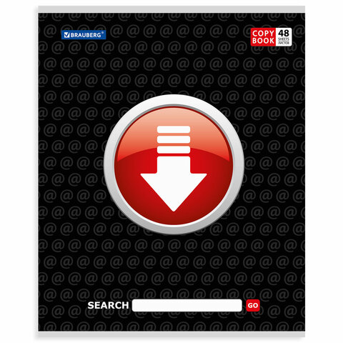 Тетрадь А5, 48 л., BRAUBERG, линия, обложка картон, В СЕТИ, 401898