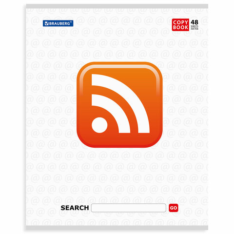 Тетрадь А5, 48 л., BRAUBERG, линия, обложка картон, В СЕТИ, 401898