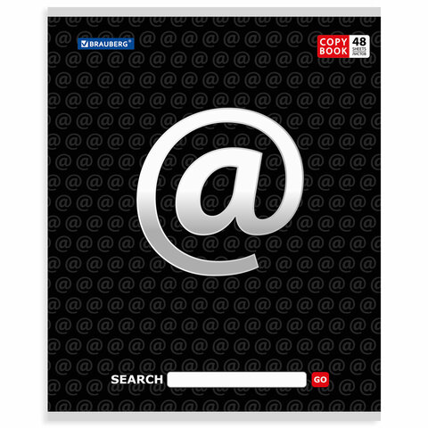 Тетрадь А5, 48 л., BRAUBERG, линия, обложка картон, В СЕТИ, 401898