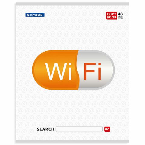 Тетрадь А5, 48 л., BRAUBERG, линия, обложка картон, В СЕТИ, 401898