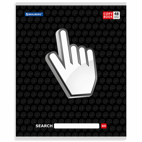 Тетрадь А5, 48 л., BRAUBERG, линия, обложка картон, В СЕТИ, 401898