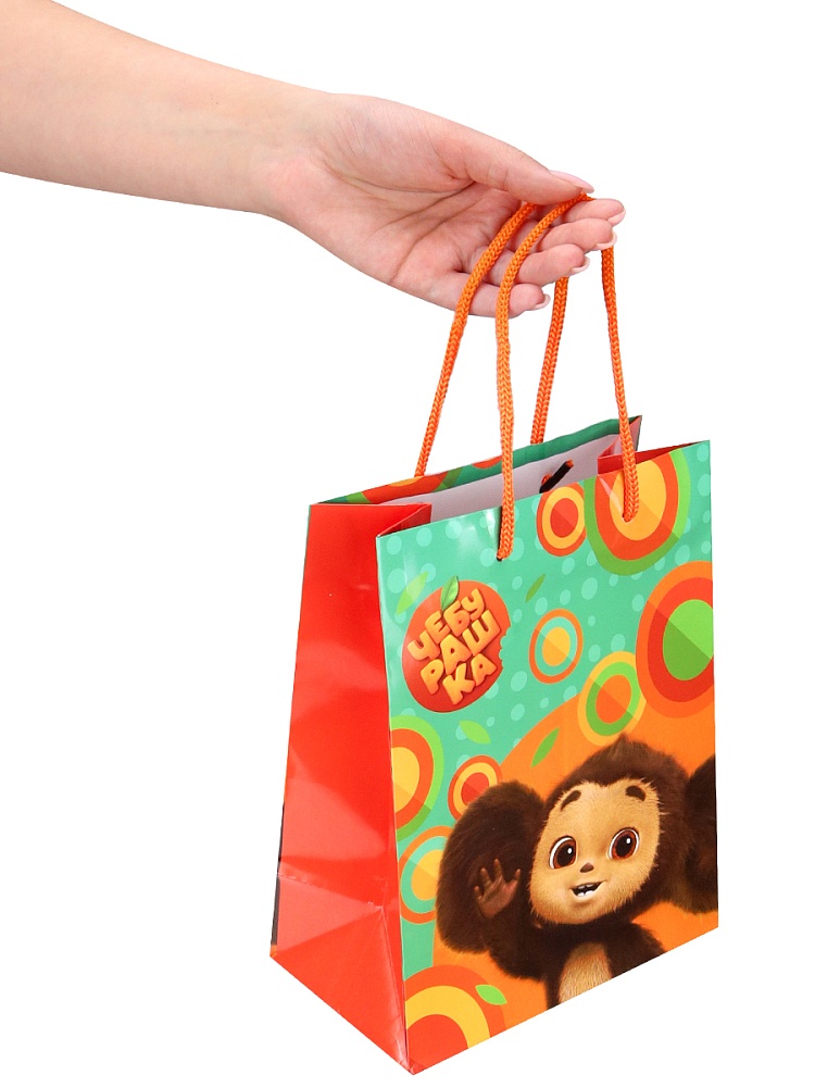 Пакет подарочный с глянц.лам. 18*23*10 см (M) "Милый Чебурашка" 157г ЛИЦЕНЗИЯ/Чебурашка ПКП-0392