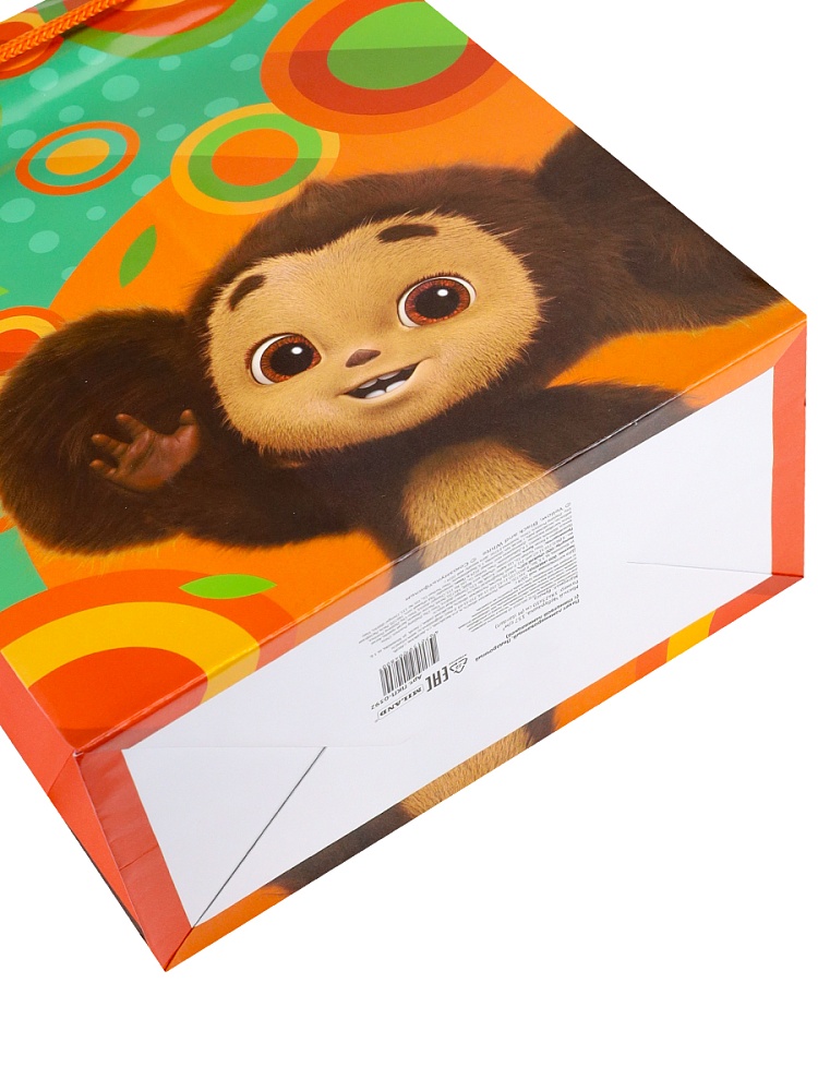 Пакет подарочный с глянц.лам. 18*23*10 см (M) "Милый Чебурашка" 157г ЛИЦЕНЗИЯ/Чебурашка ПКП-0392