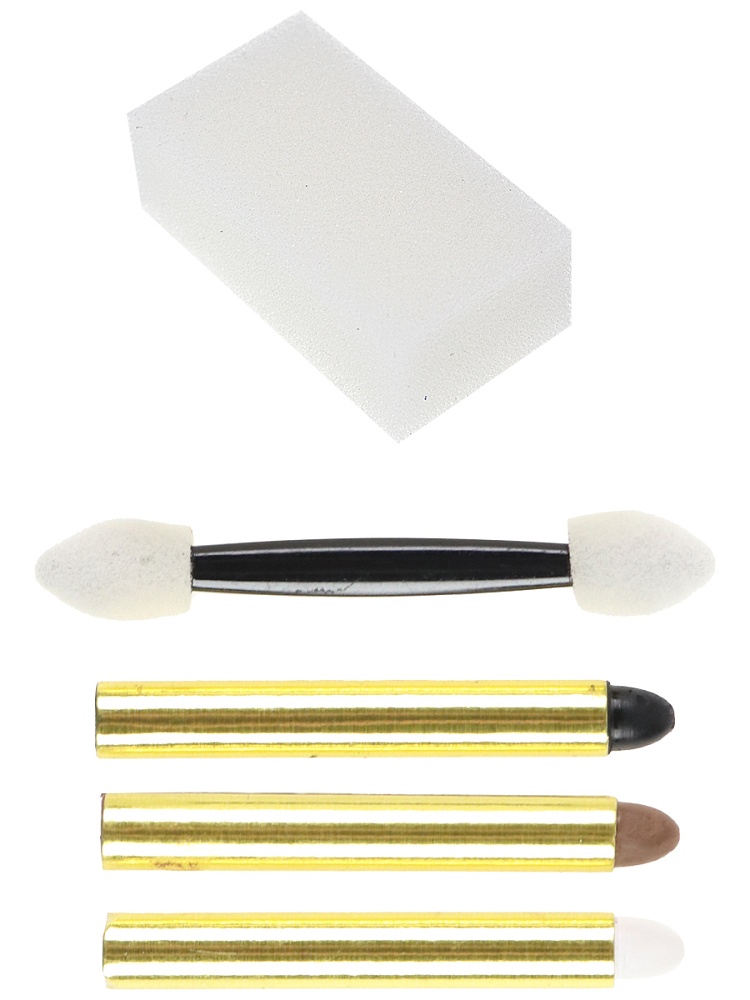 Набор аквагрима для детей-6 цветов, карандаш-3шт, спонж 1шт, апплик 1шт (Арт.КС-3598)