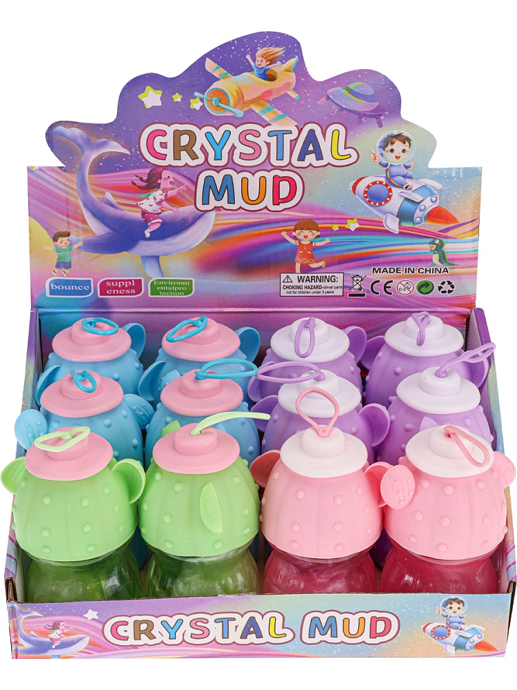 Слайм (12 шт в ш/б, 6 видов микс) 95 гр. (арт. JD3742)