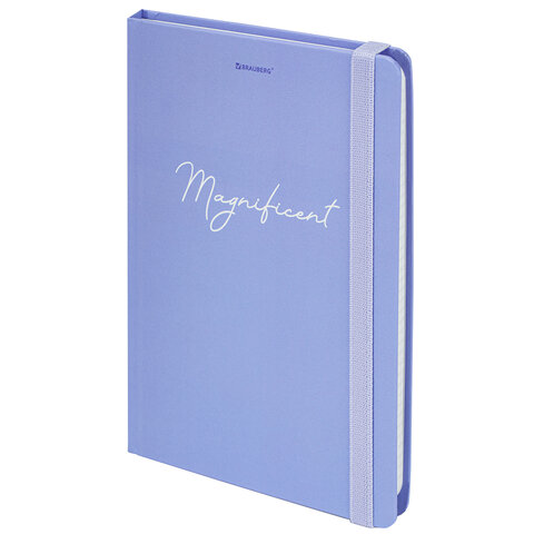 Блокнот с резинкой в клетку 96 л., А5 145х203 мм, твердая обложка, BRAUBERG, Pastel, 115533