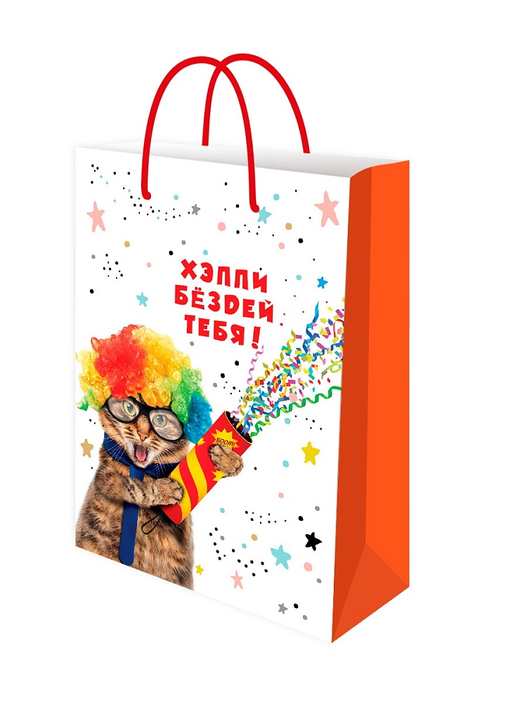 Optima Пакет подарочный с глянц.лам. 14х20х6,5 см (MS) Хлопушка, 128г (собс. разр.) ППК-2741