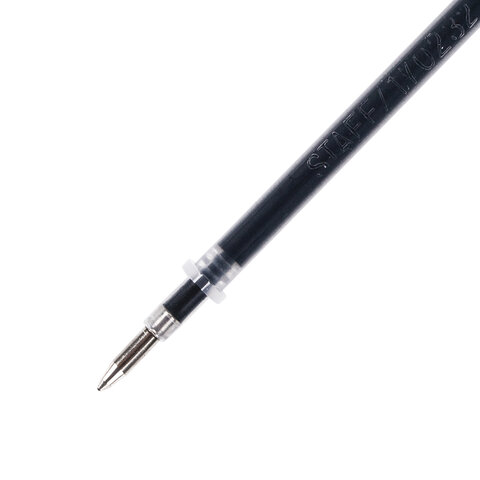 Стержень гелевый STAFF, 135 мм, евронаконечник, узел 0,5 мм, линия 0,35 мм, черный