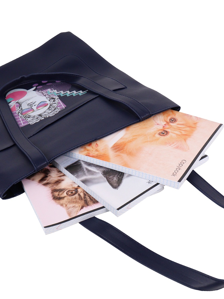 Сумка-шоппер АБСТРАКЦИЯ (СМ-0720) на молнии, кожзам, внеш, внут карм 34.5х31 см