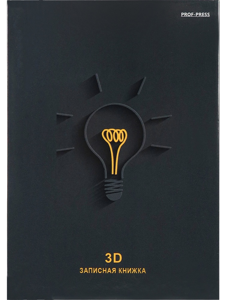 ЗАПИСНАЯ КНИЖКА А6 48л. ЛАМПОЧКА-1 (48-5744) 7БЦ, глянц.ламин., цвет.мелов.обл