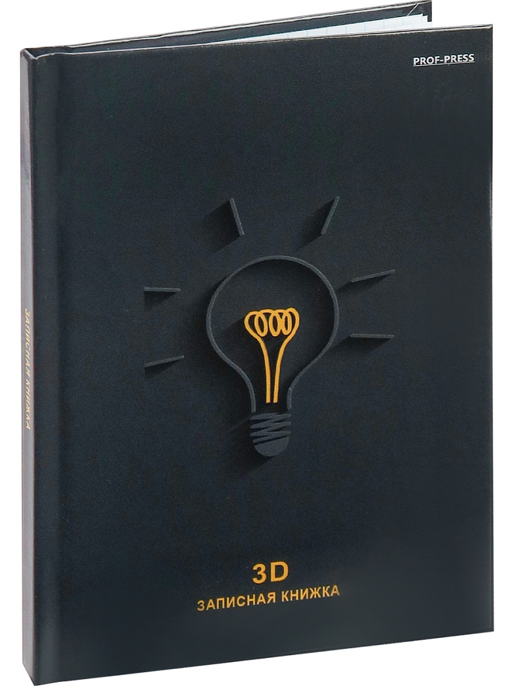 ЗАПИСНАЯ КНИЖКА А6 48л. ЛАМПОЧКА-1 (48-5744) 7БЦ, глянц.ламин., цвет.мелов.обл