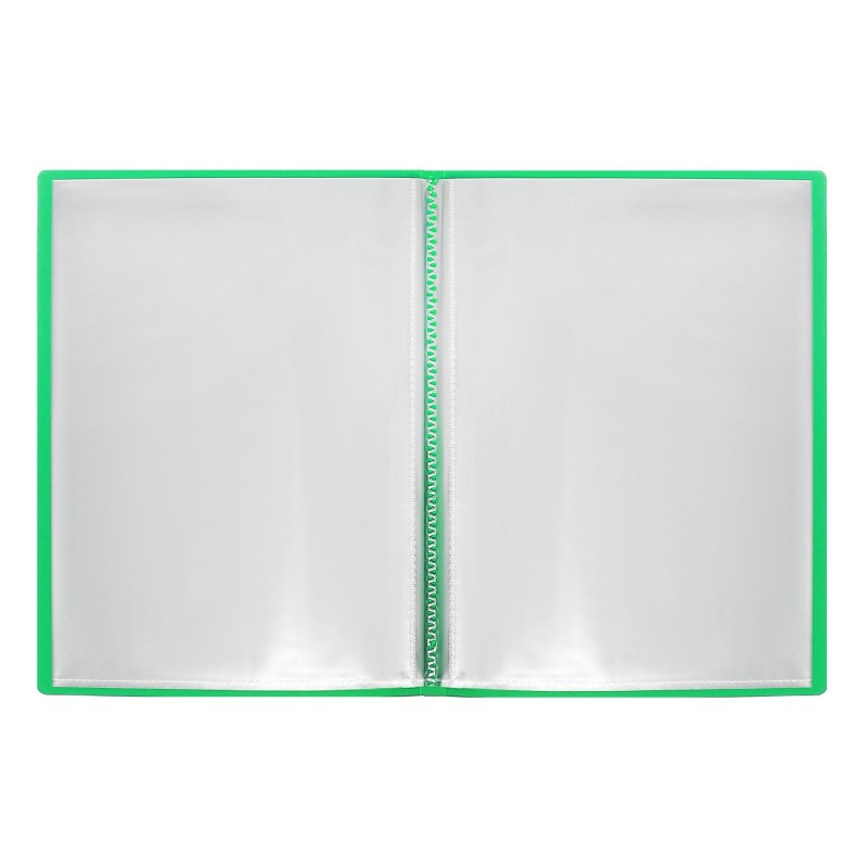 Папка с 20 вкладышами А5, 500 мкм, Calligrata, текстура "песок", зеленая 10060484