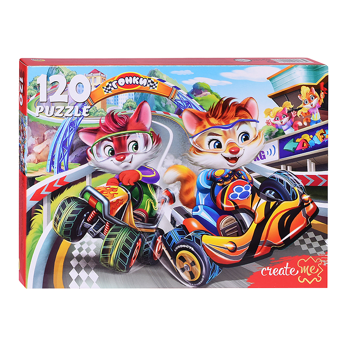 Пазлы 120 "Приключения котят"