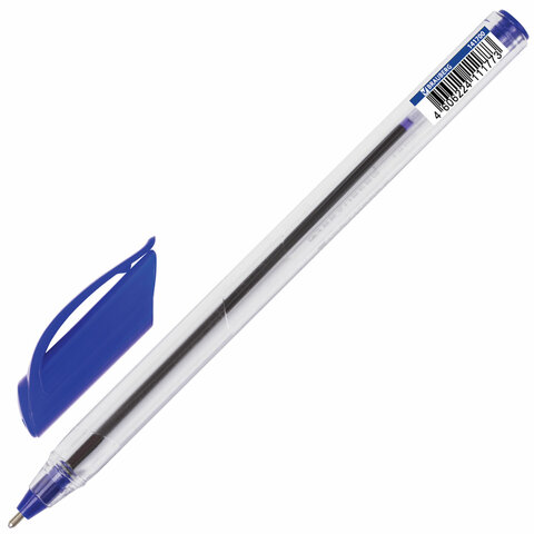 Ручка шариковая масляная BRAUBERG Extra Glide, СИНЯЯ, трехгранная, узел 1 мм, линия письма 0,5 мм, 141700