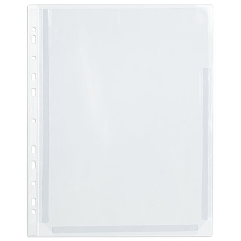 Папка-файл перфорированная 1 штука БОЛЬШОЙ ВМЕСТИМОСТИ до 250 л., A4, ПВХ, 180 мкм, BRAUBERG, 271830