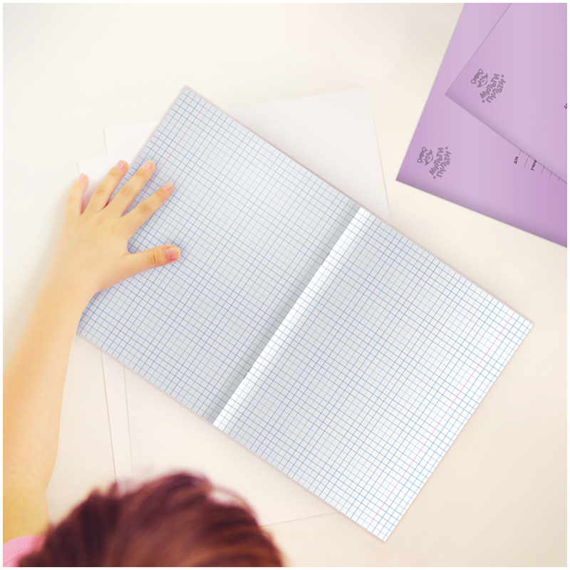 Тетрадь 12л., клетка Мульти-Пульти "Однотонная. Сиреневая", 70г/м2