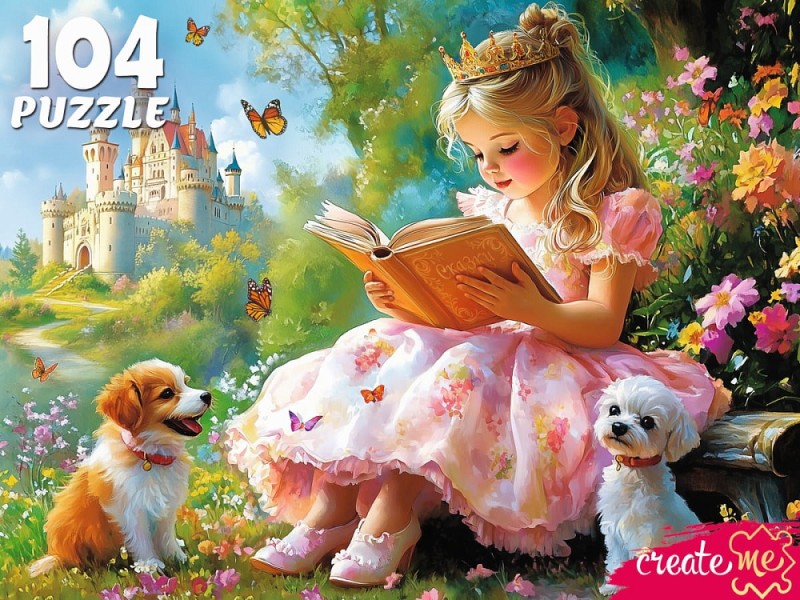 ПАЗЛЫ 104 элемента. ПРИНЦЕССА С КНИГОЙ В САДУ (арт. УК104-6616)