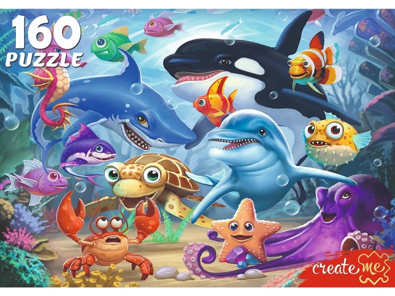 ПАЗЛЫ 160 элементов. Подводный-мир-№2 (арт.ПУ160-7719)