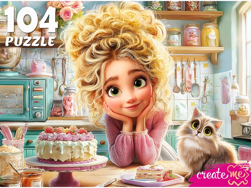 ПАЗЛЫ 104 элемента. ДЕВОЧКА С ТОРТОМ (арт. П104-2874)