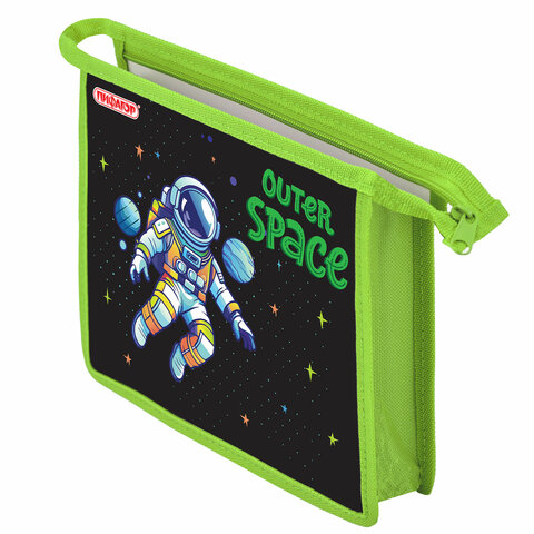 Папка для тетрадей ПИФАГОР А5, 1 отделение, пластик, на молнии, "Outer space"