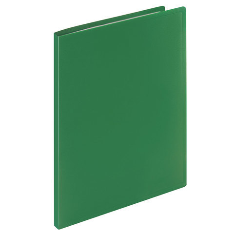 Папка 10 вкладышей STAFF, зеленая, 0,5 мм