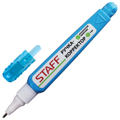 Ручка-корректор STAFF, 4 мл, металлический наконечник